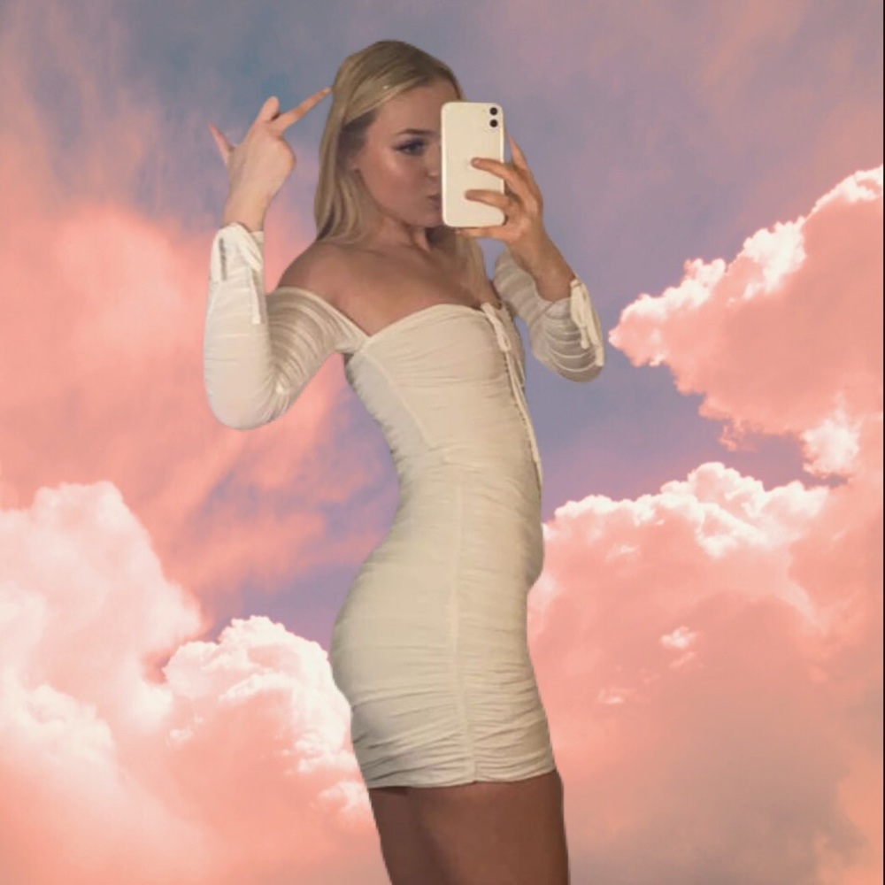 tiger mist ruched dress!
